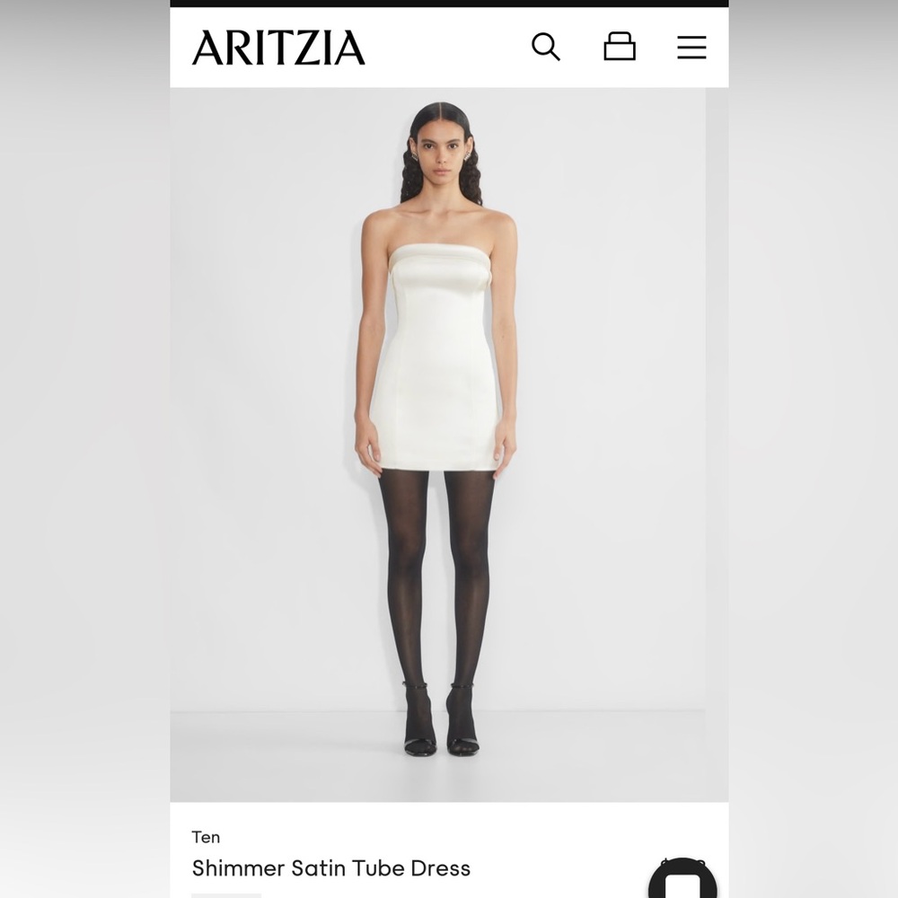 NWT Aritzia Sunday Best shimmer tube ldress size 8 - Picture 8 of 13